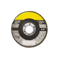 GENERICO - 10 discos lija traslapado flap madera 115mm 13600 RPM granos