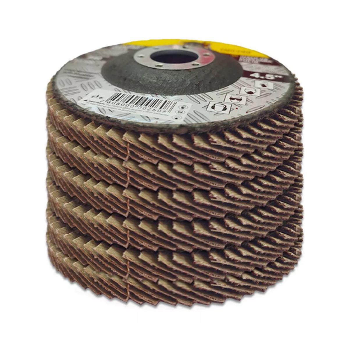 GENERICO - 10 discos lija traslapado flap madera 115mm 13600 RPM granos