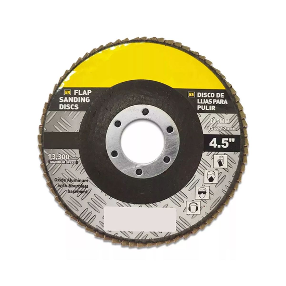 GENERICO - 10 discos lija traslapado flap madera 115mm 13600 RPM granos