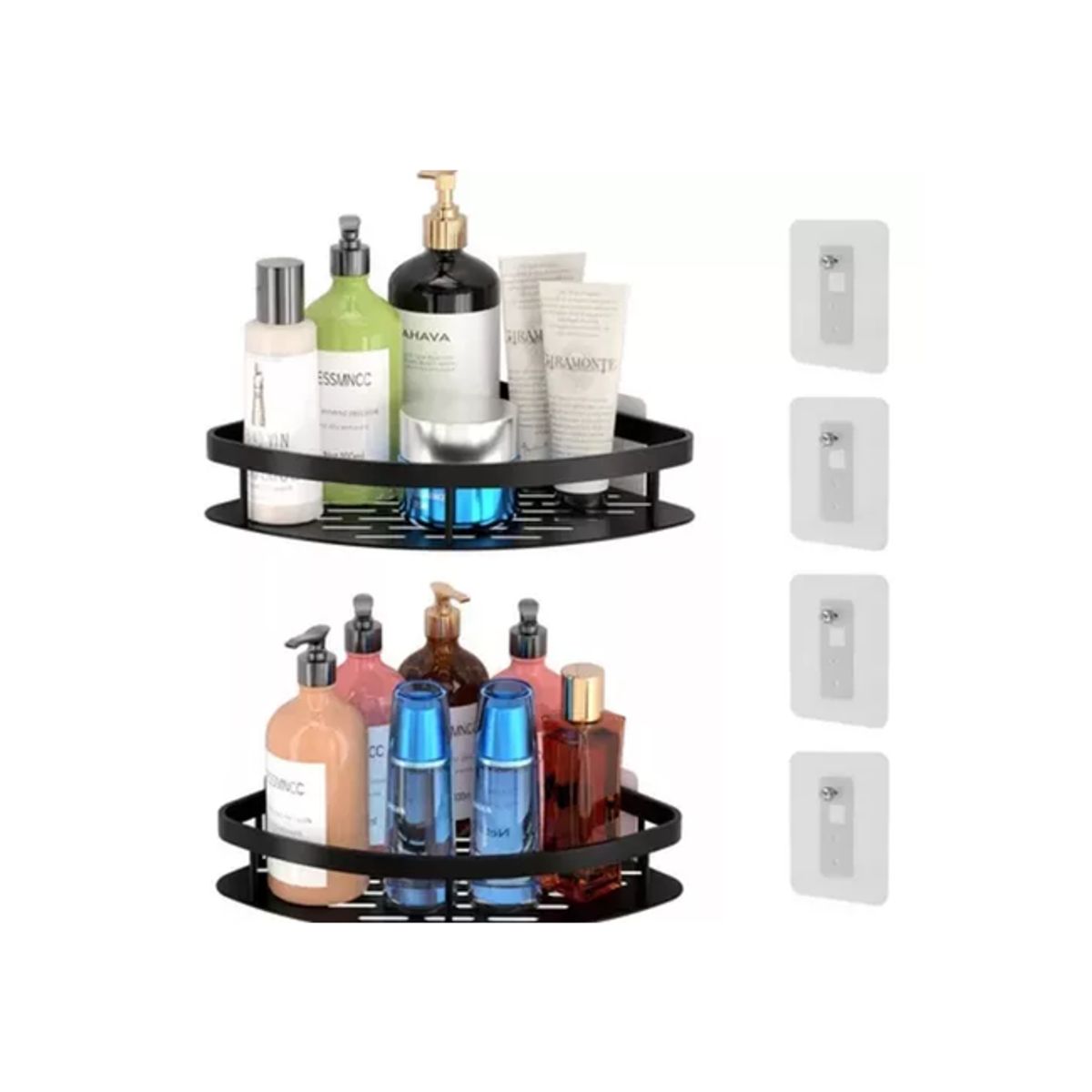 GENERICO - Esquinero Organizador Ducha Baño Estante Color Negro