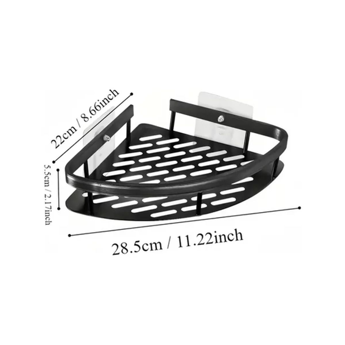 GENERICO - Esquinero Organizador Ducha Baño Estante Color Negro