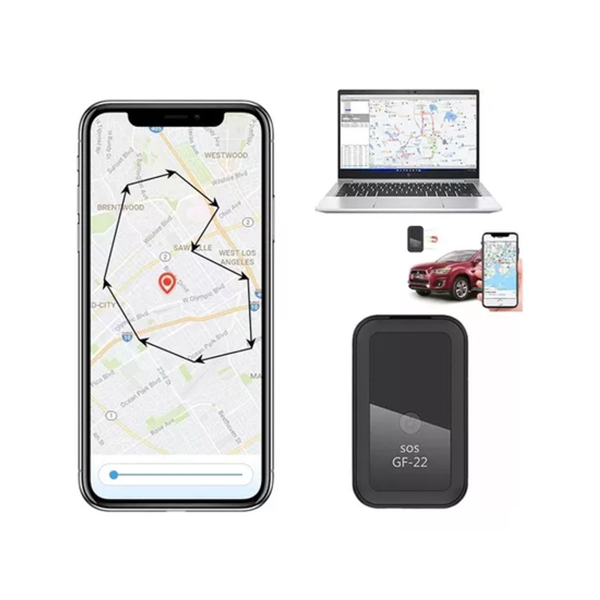 GENERICO - Localizador Para Vehiculos Gps Mini Rastreador Portátil Negro