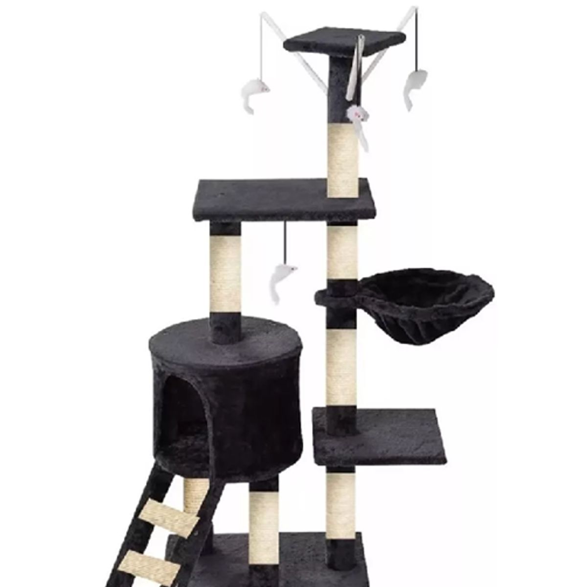 GENERICO - Rascador tipo árbol gatos - niveles interactivo color gris
