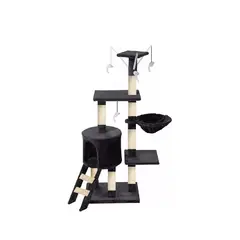 GENERICO - Rascador tipo árbol gatos - niveles interactivo color gris