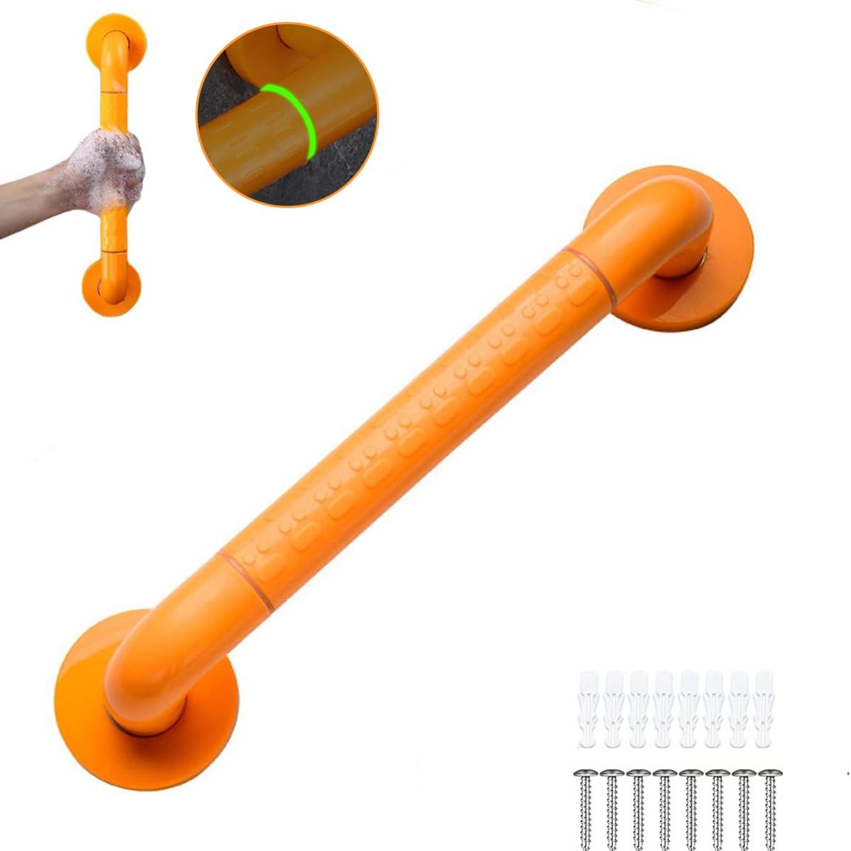 GENERICO - Barra De Seguridad Para Baño Con Antideslizante Y Círculo 60cm