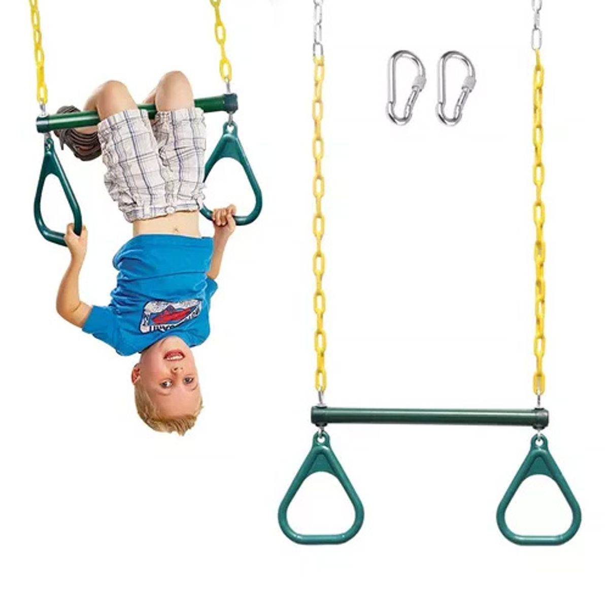 KINDA NICE - Barra Trapecio + Anillos Y Accesorios Gimnasia Para Niños