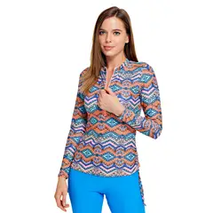 BONVERANO - Traje de Baño de Tops Manga Larga para Mujer