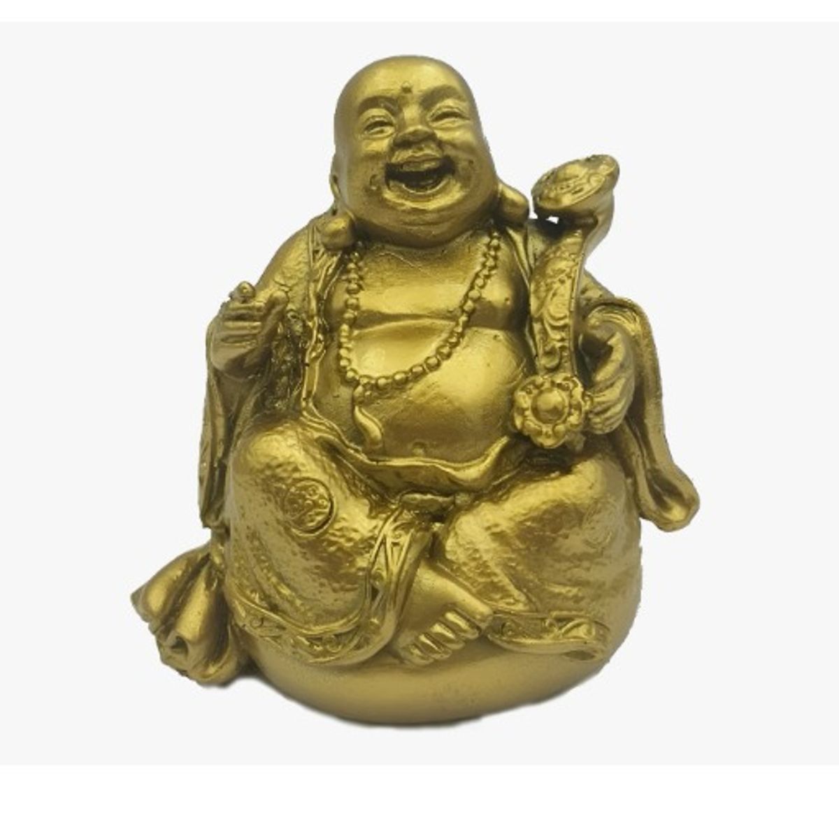 GENERICO - Buda Sonriente Fortuna Feng Shui Dorado- M001-A