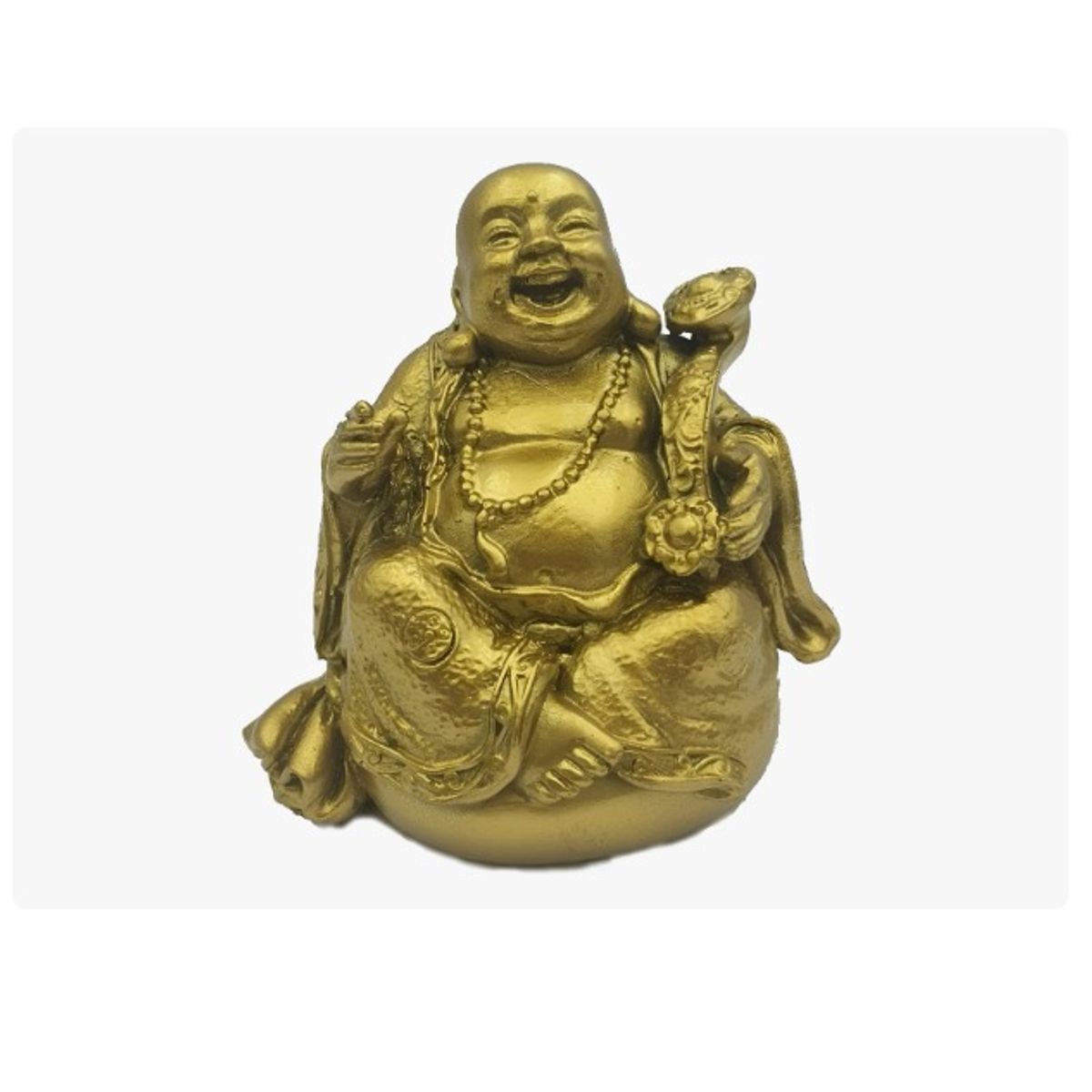 GENERICO - Buda Sonriente Fortuna Feng Shui Dorado- M001-A