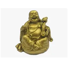 GENERICO - Buda Sonriente Fortuna Feng Shui Dorado- M001-A