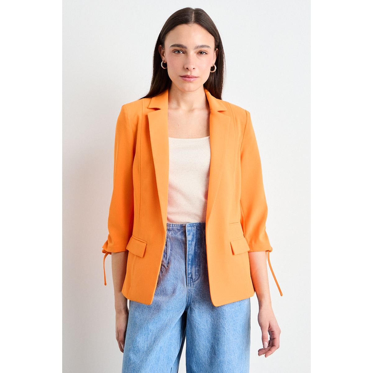 IO - Blazer Liso Mujer Naranjo Io