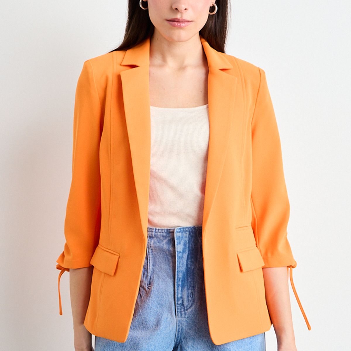 IO - Blazer Liso Mujer Naranjo Io
