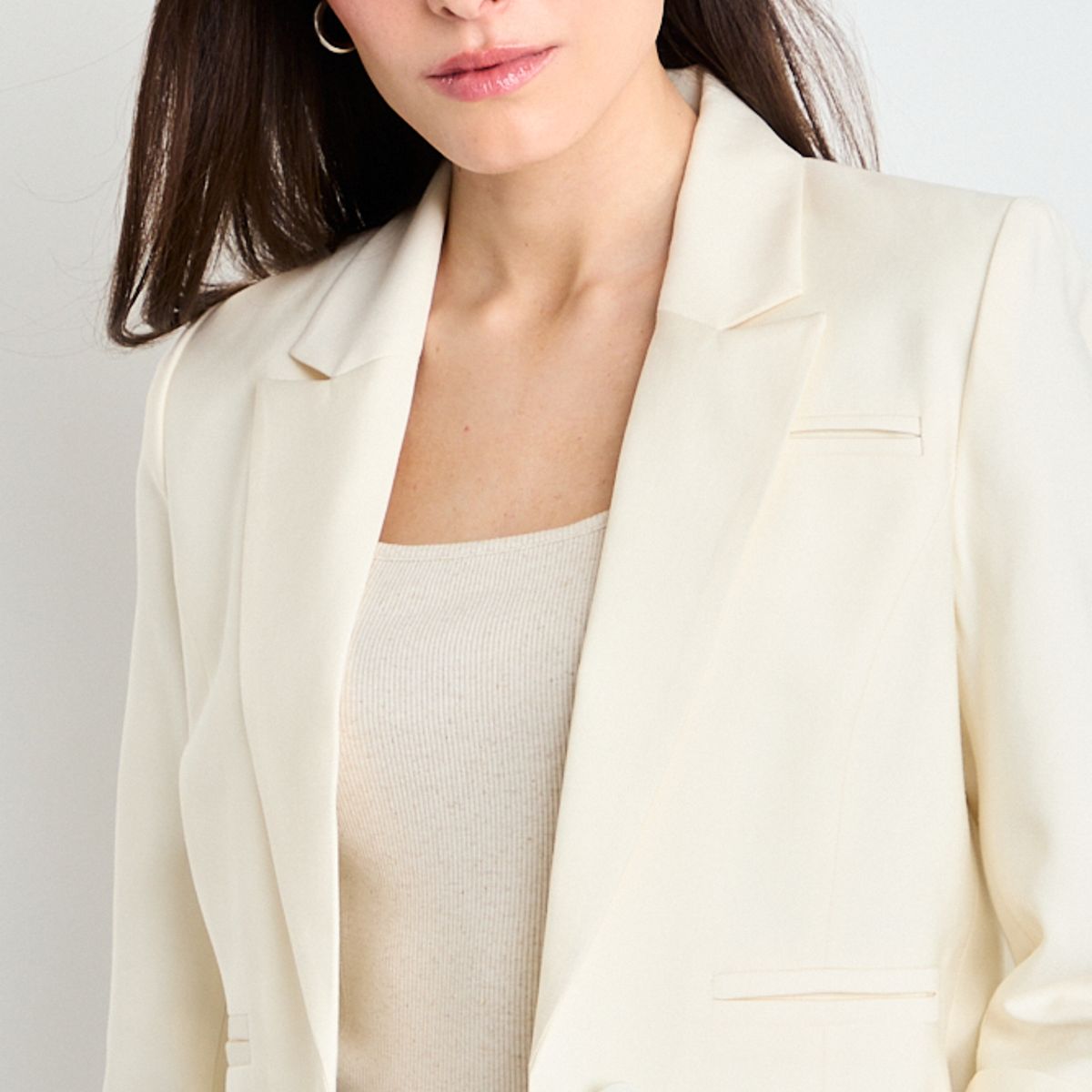 IO - Blazer Liso Mujer Crudo Io