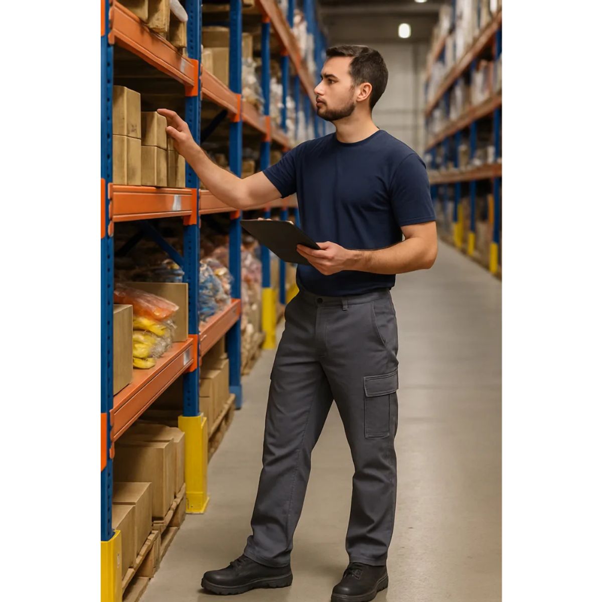 T-WORLD - Polera Cuello Redondo Manga Corta 100% Algodón