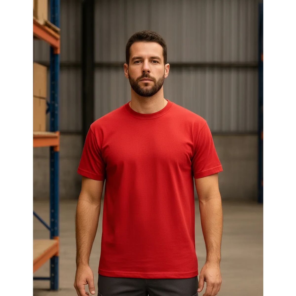 T-WORLD - Polera Cuello Redondo Manga Corta 100% Algodón