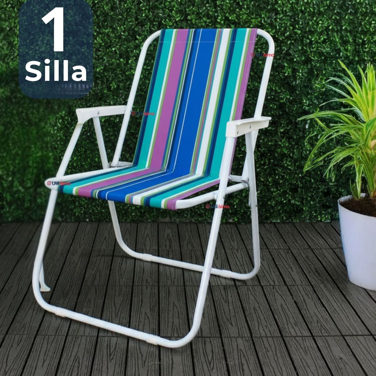 LINE - Silla Plegable Portátil Playa Camping Picnic Exteriores