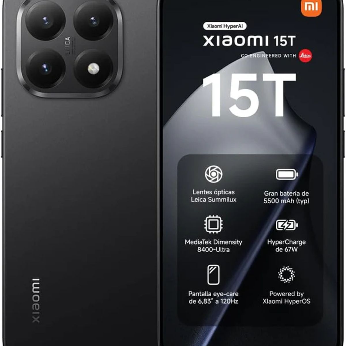 XIAOMI - Xiaomi 15T 12G RAM+ 512G Triple Cámara Leica Resistente agua IP68  Negro.