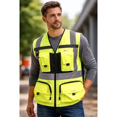 SAFE - Chaleco Geólogo Geoplus Alta Visibilidad