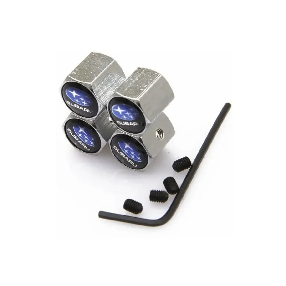 GENERICO - Set 4 Tapa Valvulas Anti Robo para Subaru