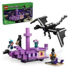 LEGO - Set de construcción Minecraft Dragón Ender y Barco final