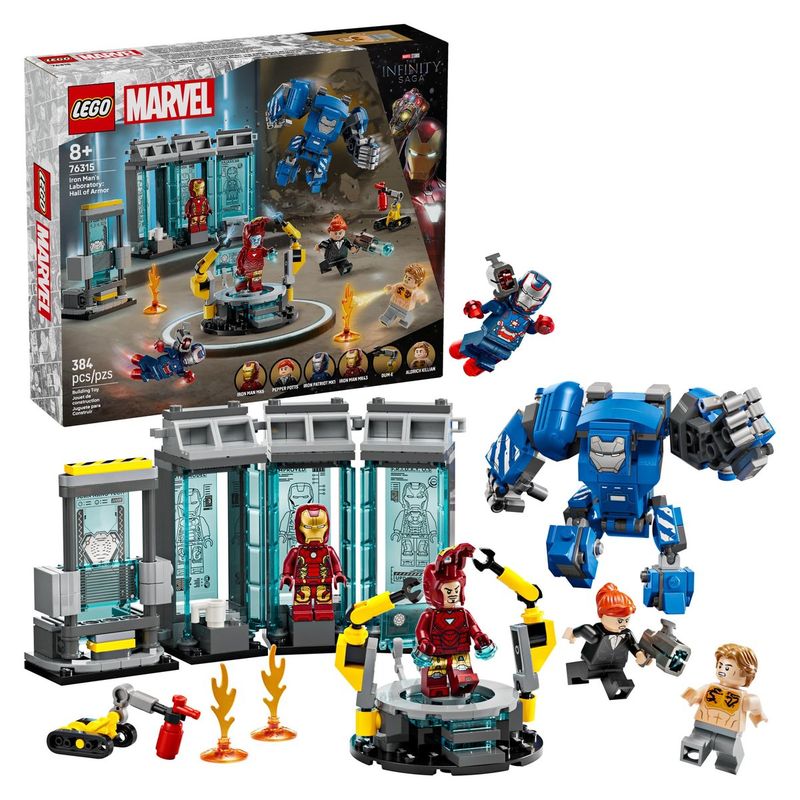LEGO - Juego de Construcción Iron Man Laboratorio Marvel 76315 multicolor