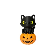GENERICO - Decoración Halloween - Gato Con Calabaza