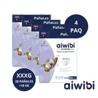 Pañales Aiwibi Ultra Suave XXXG (X4) 80 Und