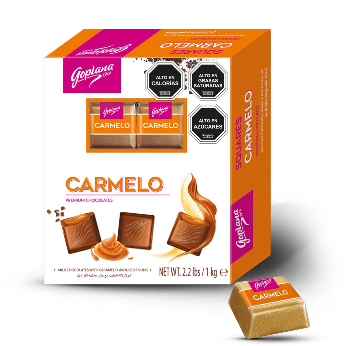 GOPLANA - Bombón Chocolate Goplana 1 Kg Sabor Caramelo