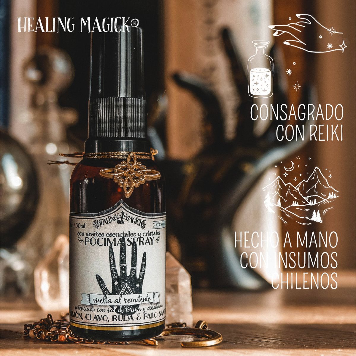 HEALING MAGICK - Retorno al Remitente Spray Mágico Anti Vampiro Energético