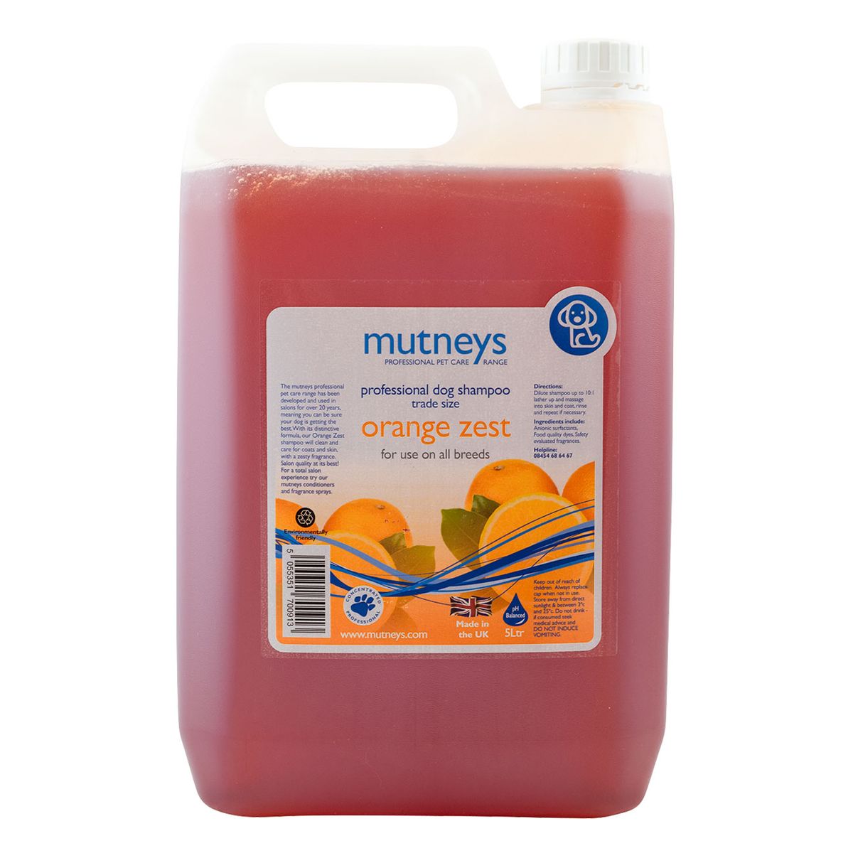 GENERICO - Shampoo para Mascotas Mutneys Orange Zest 5L