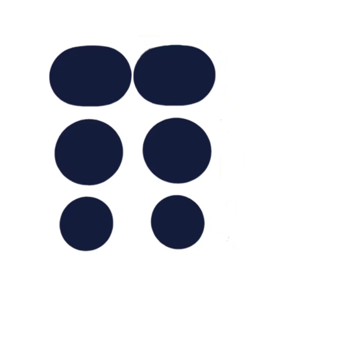 GENERICO - Set 6 Parches Adhesivos Para Reparar Zapatillas azul marino