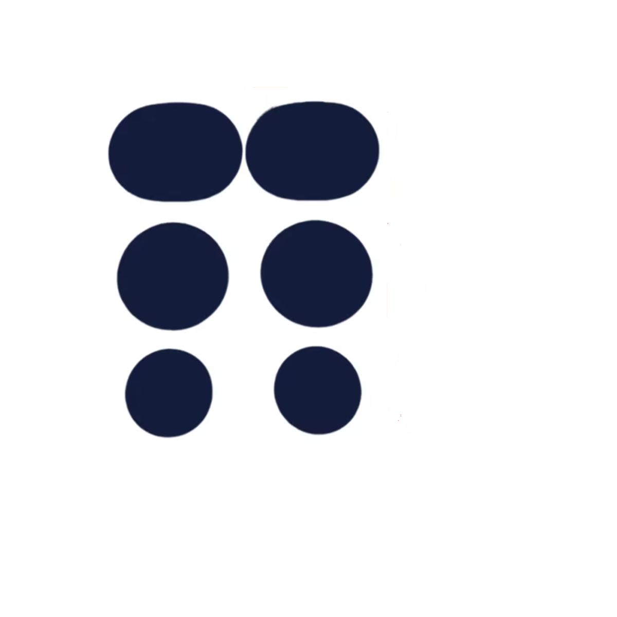 GENERICO - Set 6 Parches Adhesivos Para Reparar Zapatillas azul marino