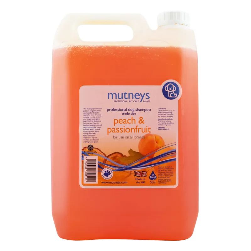 GENERICO - Shampoo para Mascotas Mutneys Peach & Passionfruits 5L