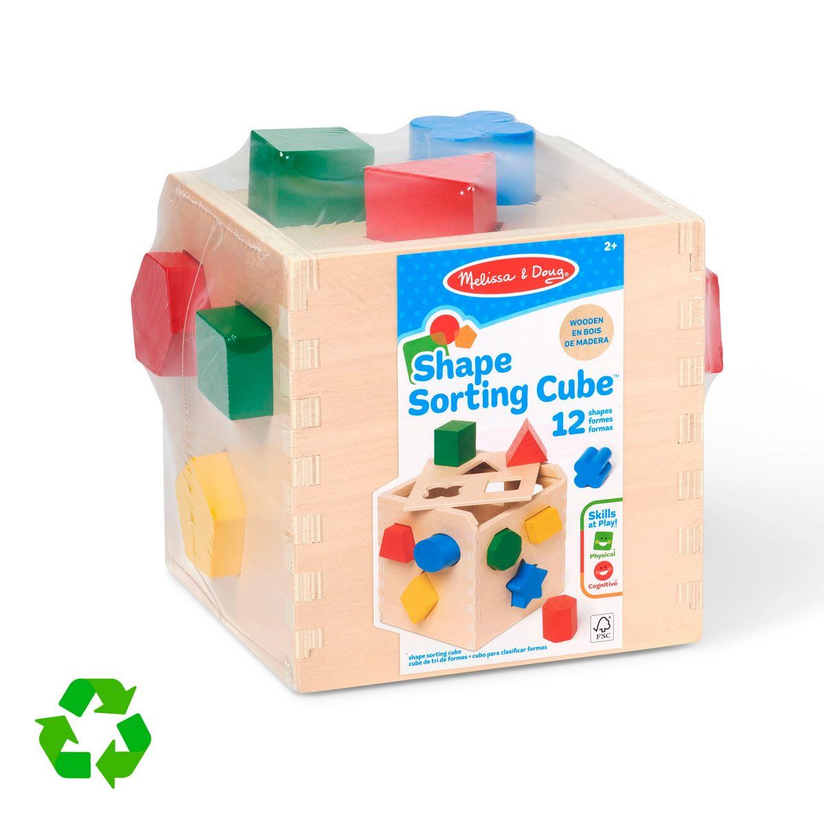 MELISSA & DOUG - Cubo de encaje Melissa and Doug juguete didáctico madera