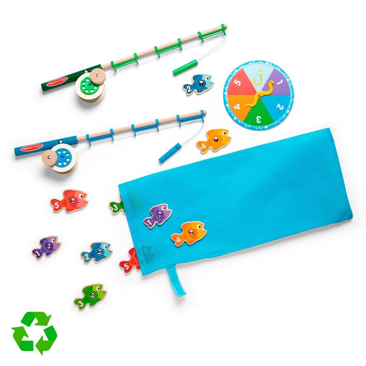 MELISSA & DOUG - Juego de pesca Melissa and Doug madera magnética didáctico