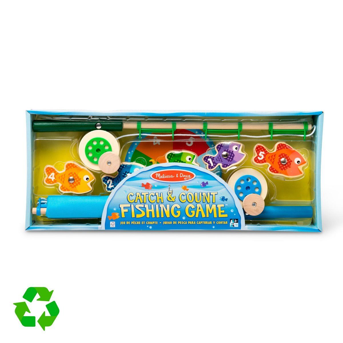 MELISSA & DOUG - Juego de pesca Melissa and Doug madera magnética didáctico