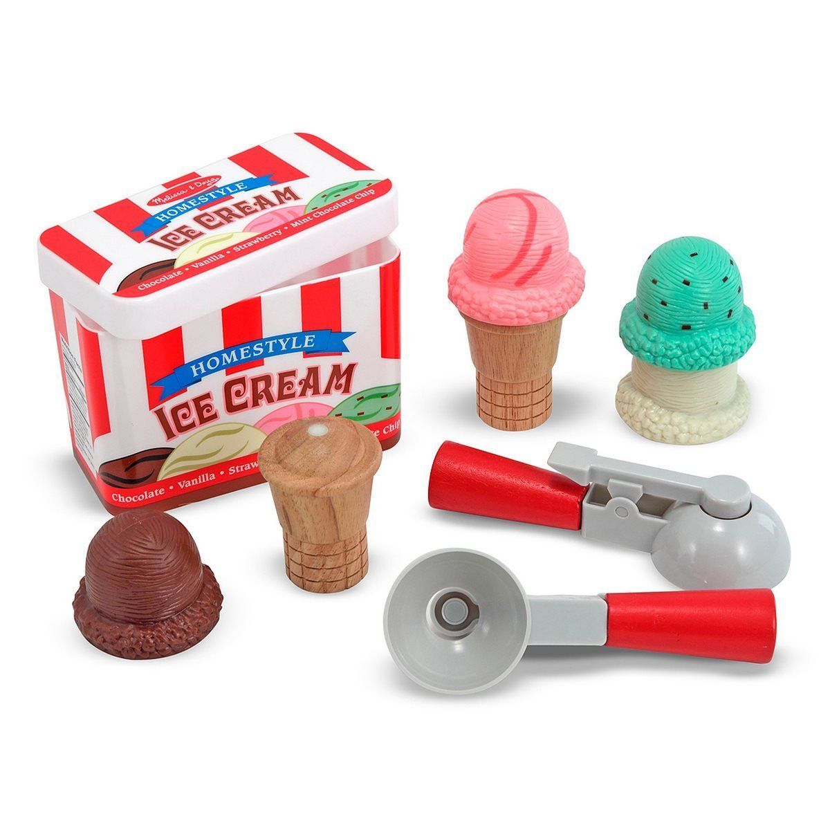 MELISSA & DOUG - Juego de helado de madera Melissa and Doug magnéticas