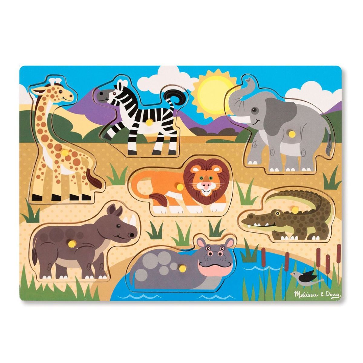 MELISSA & DOUG - Puzzle didáctico Melissa and Doug 8 piezas jungla