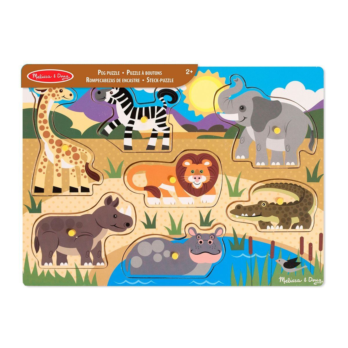 MELISSA & DOUG - Puzzle didáctico Melissa and Doug 8 piezas jungla