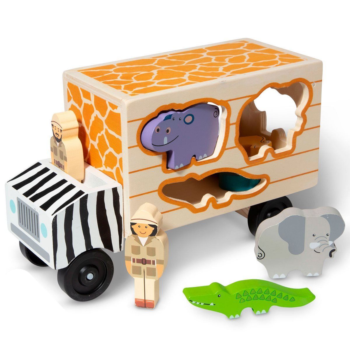 MELISSA & DOUG - Camión de madera Melissa and Doug animales de la selva