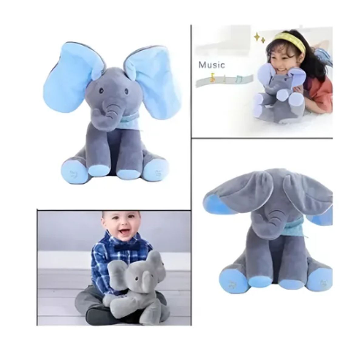 GENERICO - Elefante De Apego Musical Peek A Boo Peluche Para Niños