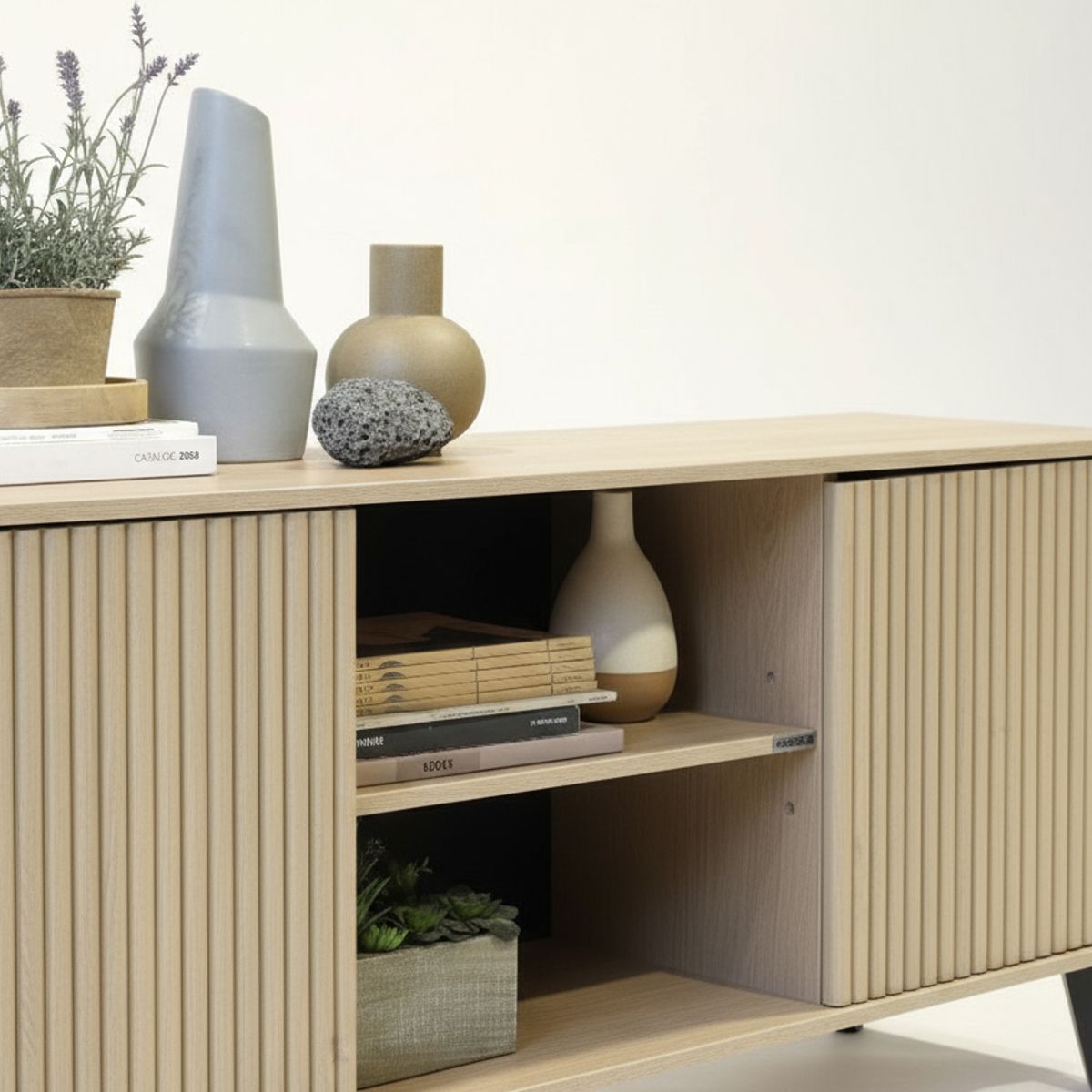 MEDULAR - Rack tv Atacama alto line natural