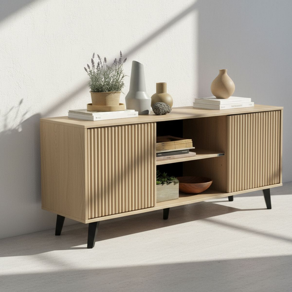 MEDULAR - Rack tv Atacama alto line natural