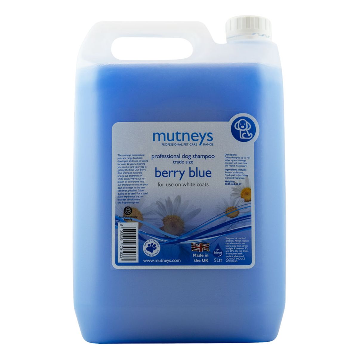 GENERICO - Shampoo para Mascotas Mutneys Berry Blue 5L