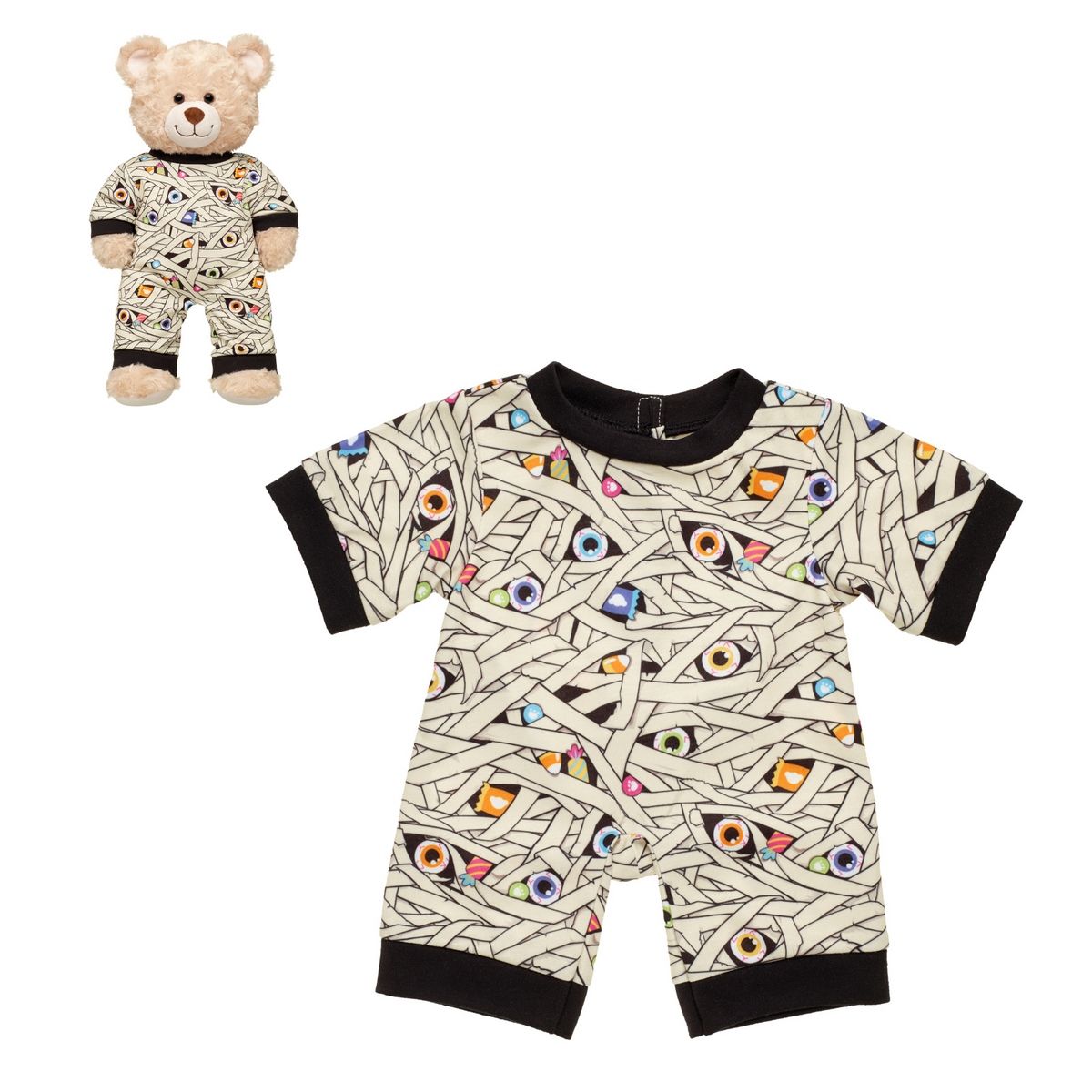 BUILD A BEAR - Pijama Momia Halloween 25 cm Build-A-Bear