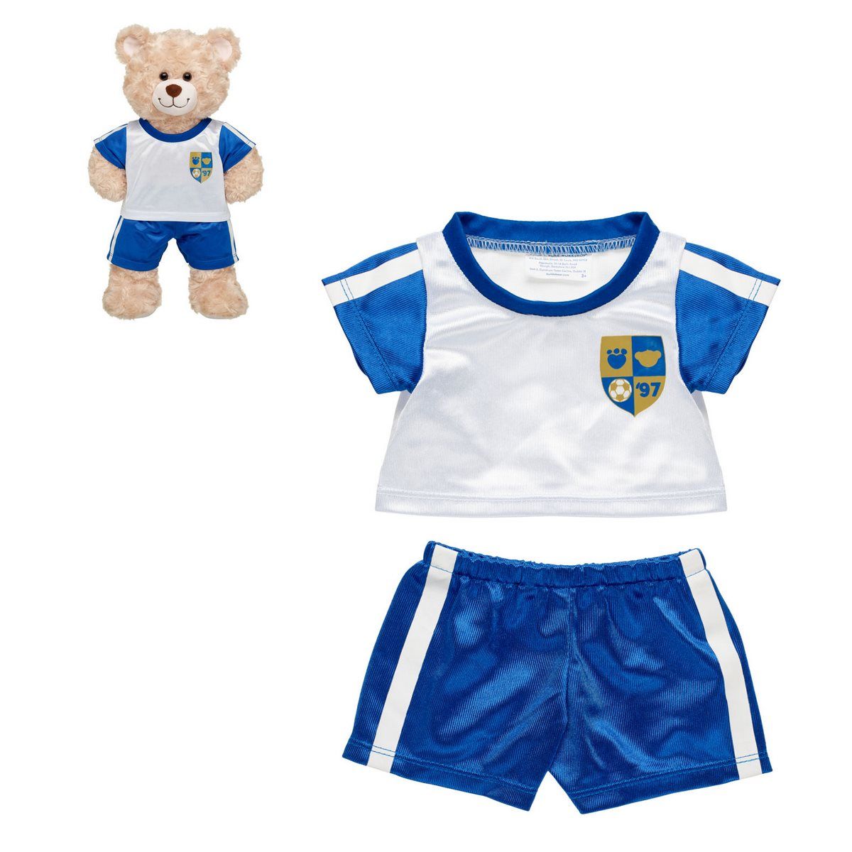 BUILD A BEAR - Uniforme fútbol azul build-a-bear