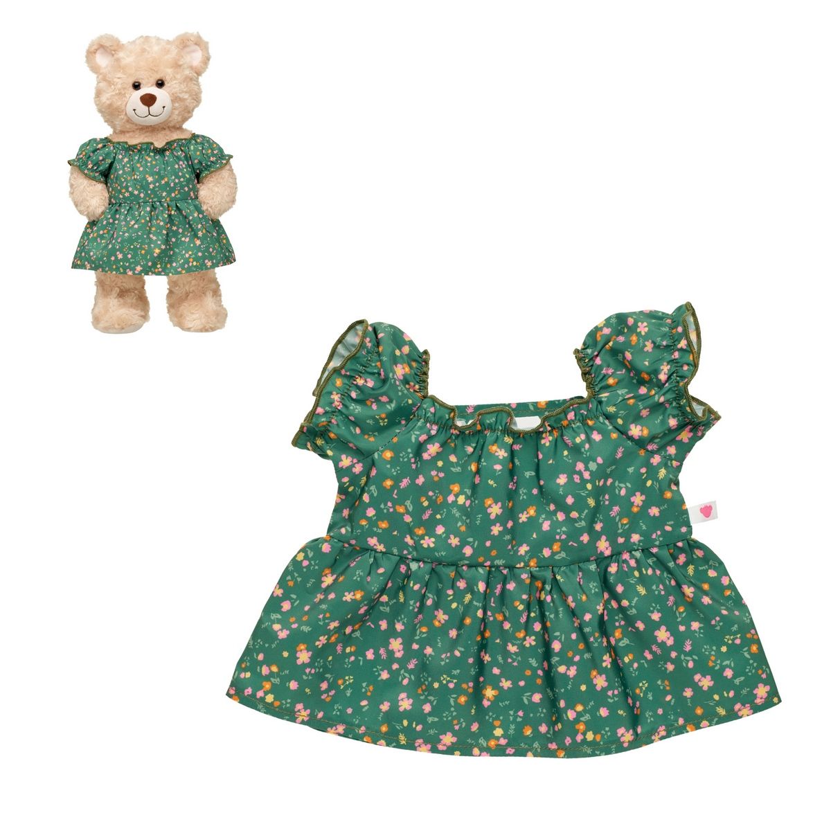 BUILD A BEAR - Vestido Verde Retro Build-A-Bear
