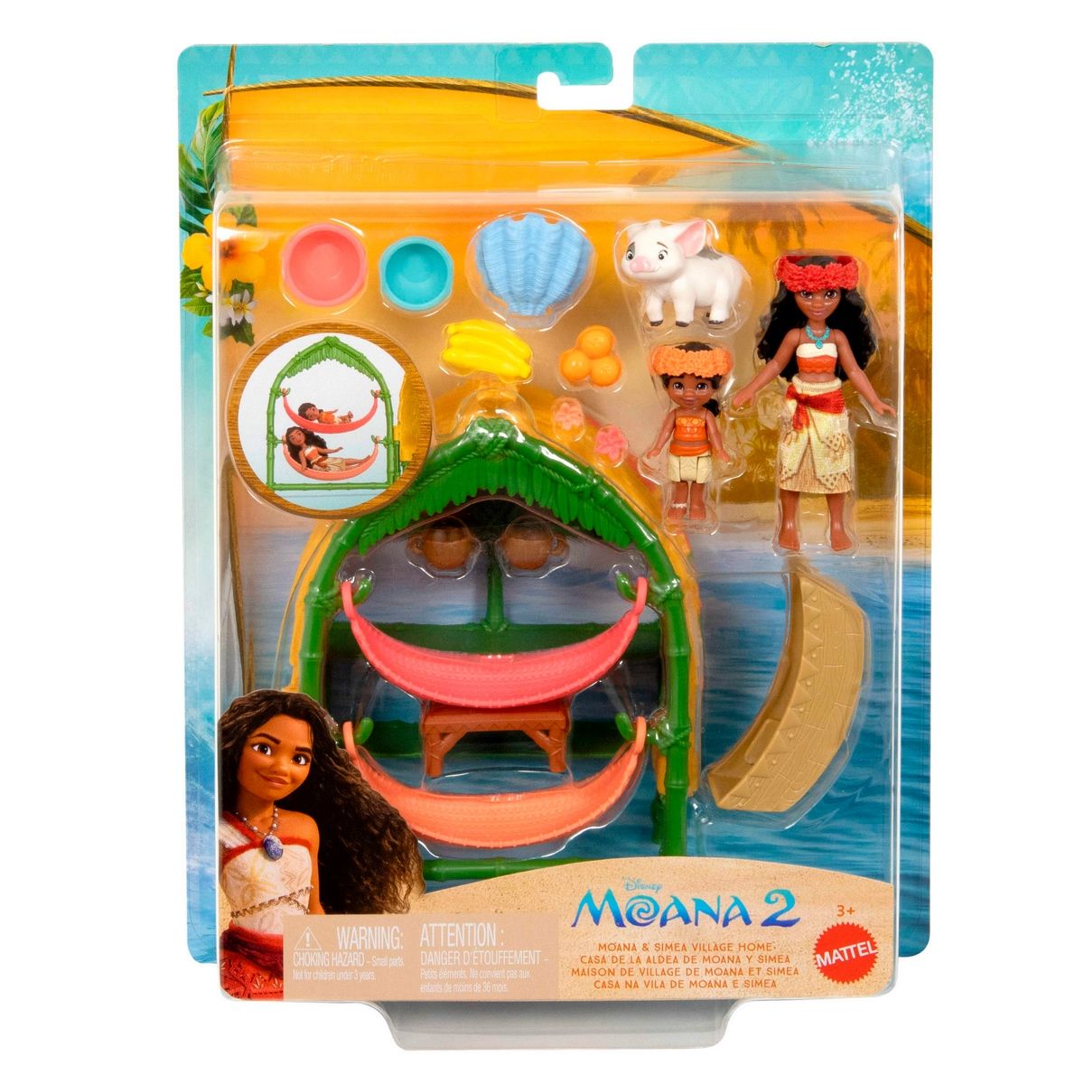 DISNEY - Moana 2 Set Hogar De Moana Y Simea Con Pua Y Accesorios