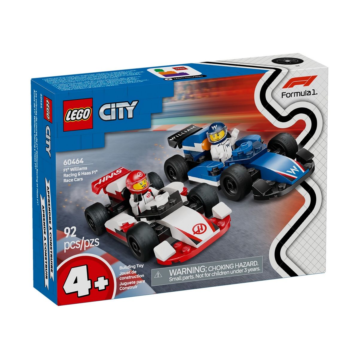 LEGO - Autos De F1 Williams Racing Y Haas F1 Lego City