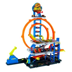 HOT WHEELS - Mega garage con elevador y helicóptero